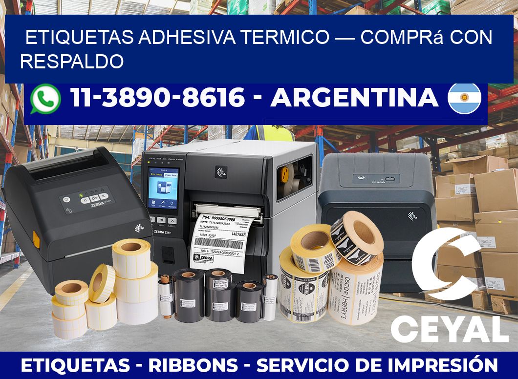 etiquetas adhesiva termico — Comprá con respaldo