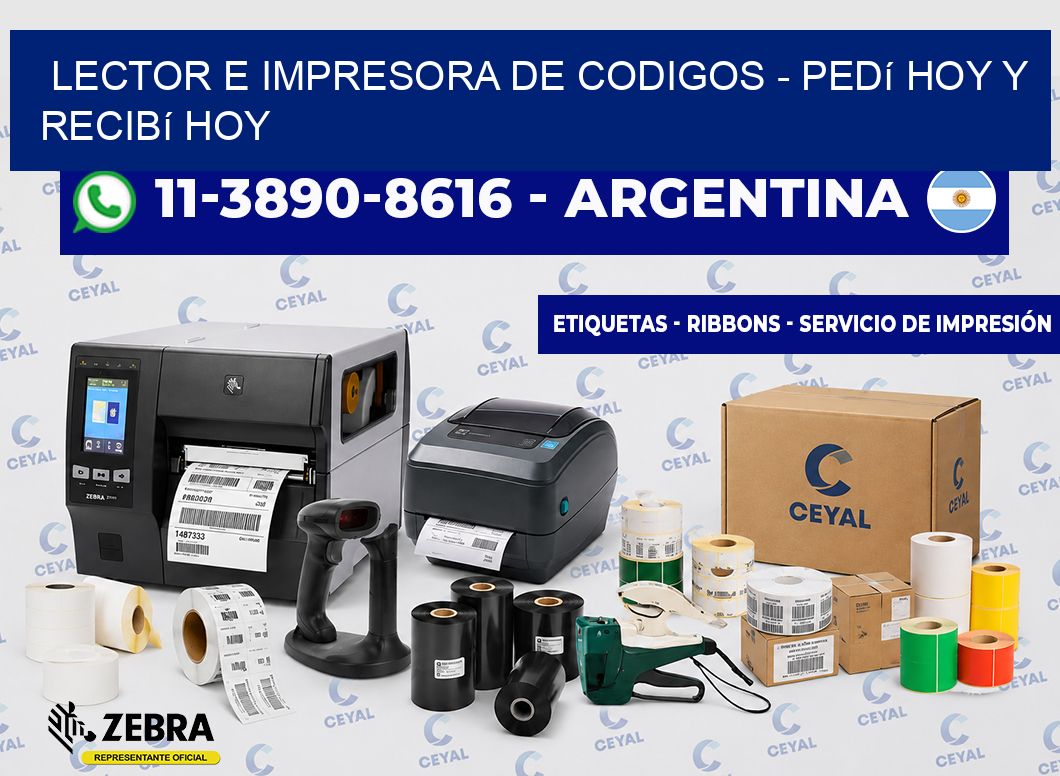 lector e impresora de codigos - Pedí hoy y recibí hoy