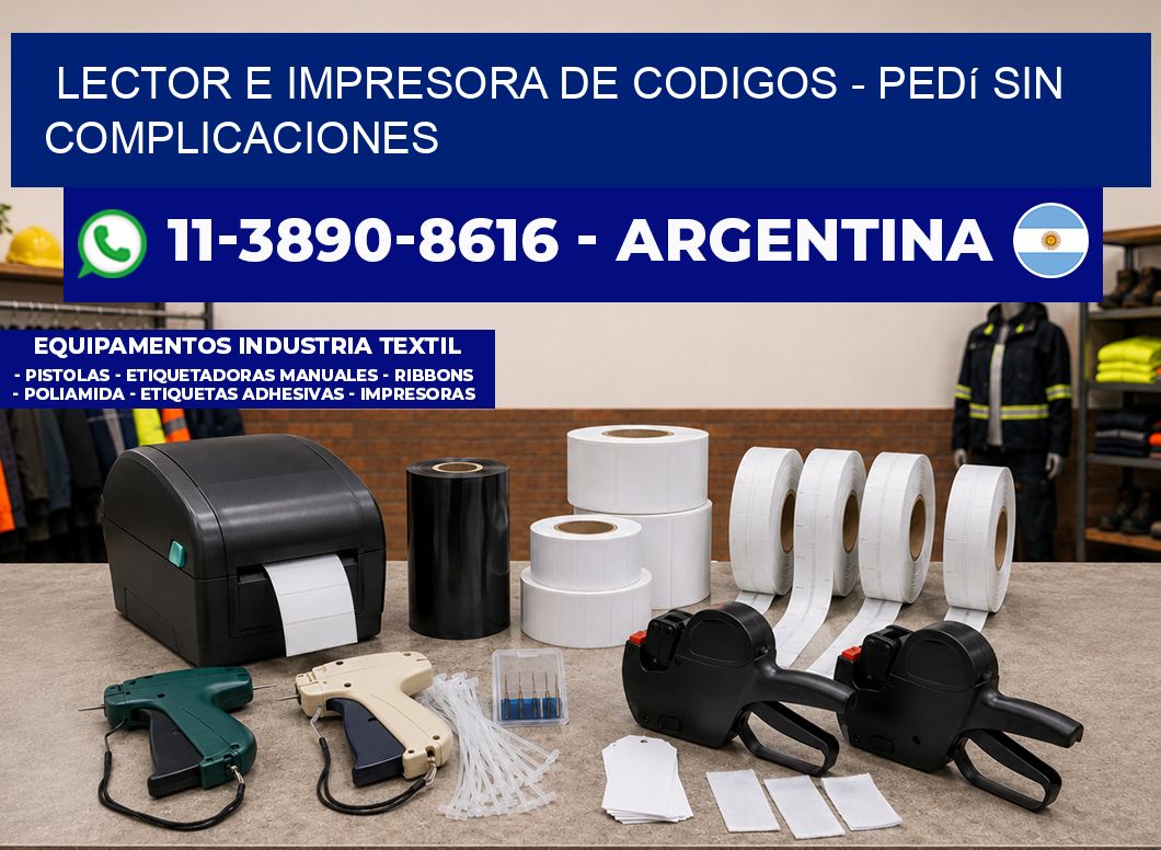 lector e impresora de codigos - Pedí sin complicaciones
